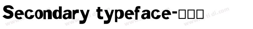 Secondary typeface字体转换 Secondary typeface字体转换